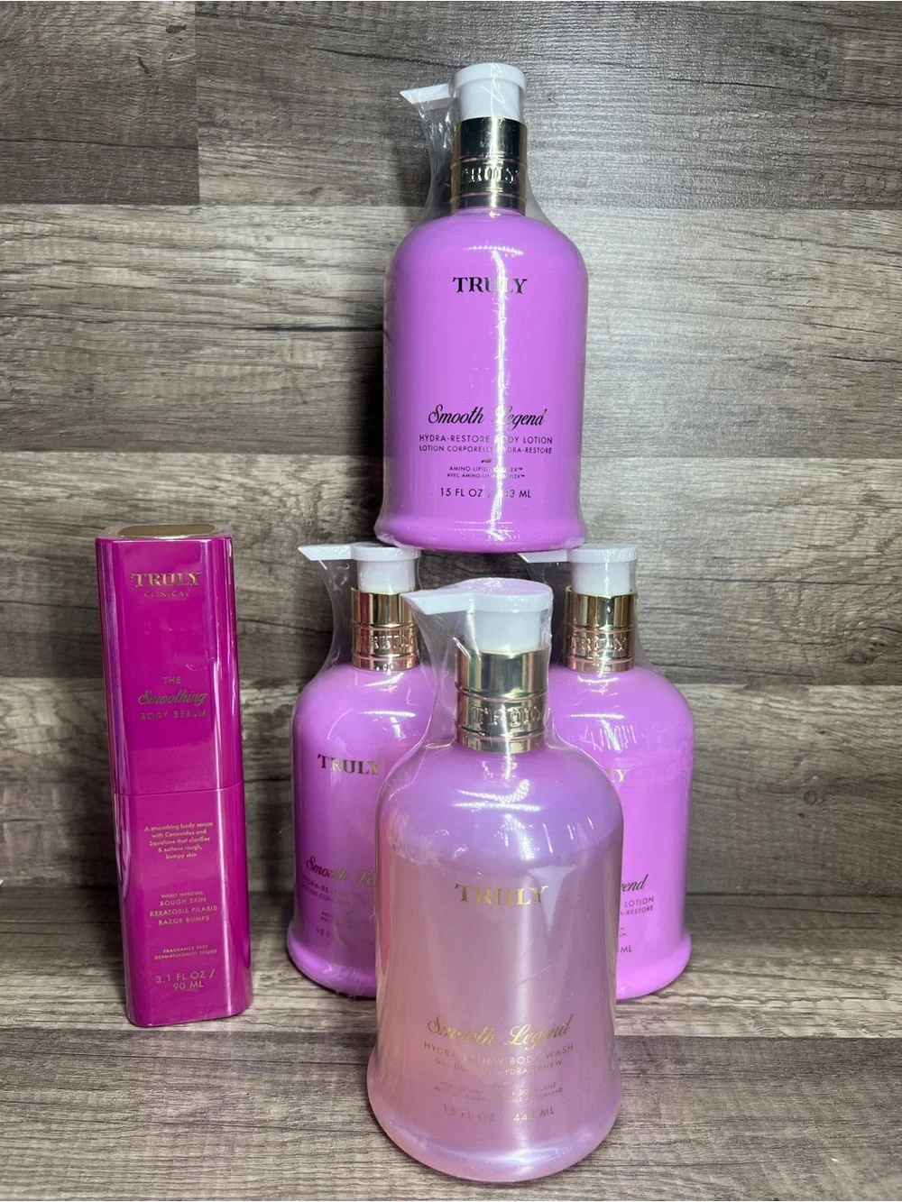 Truly Beauty Hydra-Restore Body Lotion Smooth Legend , Body Wash, Body Serum Set